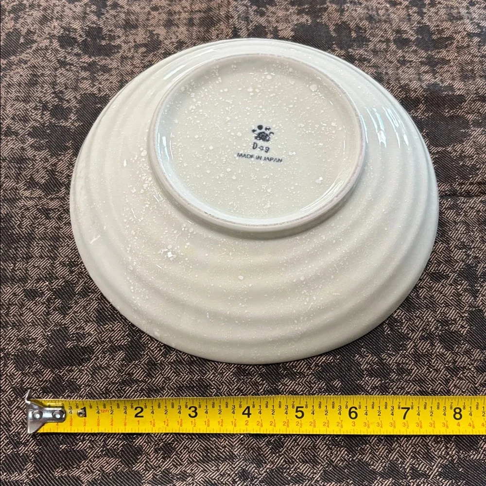 Kafuh Japan Stoneware Dog Plate — Paw Print Design — 8.25” — Size M